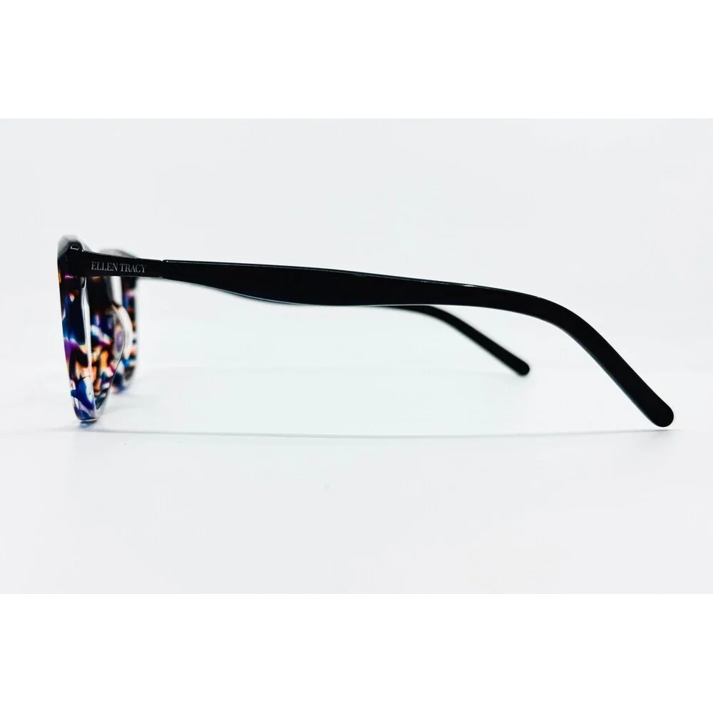 Ellen Tracy Eyeglasses Womens Blue Multi Lombardia 51-16-135 Cat Eye Frames